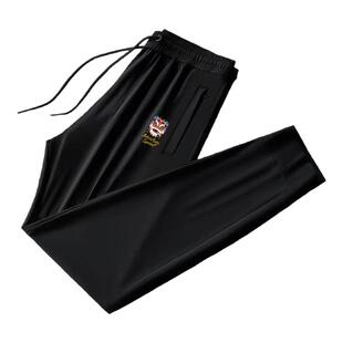 法国公鸡运动裤男夏季薄款冰丝速干裤男士运动健身跑步速干裤男装