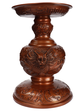 烛台供奉纯铜中式风佛前婚庆摆件