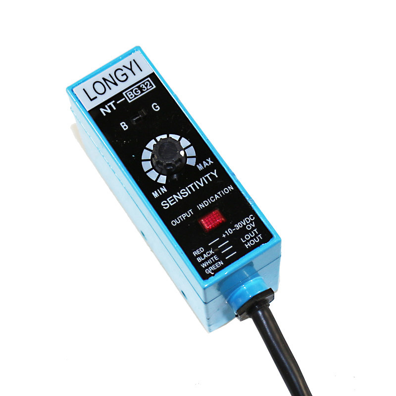 龙游光电开关色标传感器NT-BG32 RG32 GW32LONGYI双色光标志检测