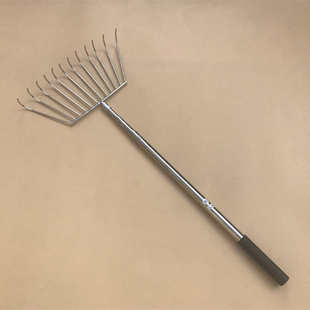 不锈钢12齿大耙子 8mm接口铆钉加固 1.5米2m4m6m伸缩杆定位抄网竿