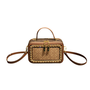 香港品牌包包女式2025新款高级感真皮手提小包精致单肩斜挎小方包