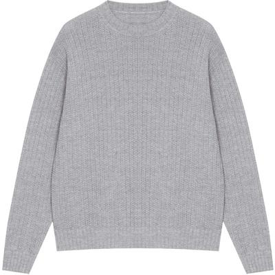 Erdos圆领春季丝麻绒混纺套衫