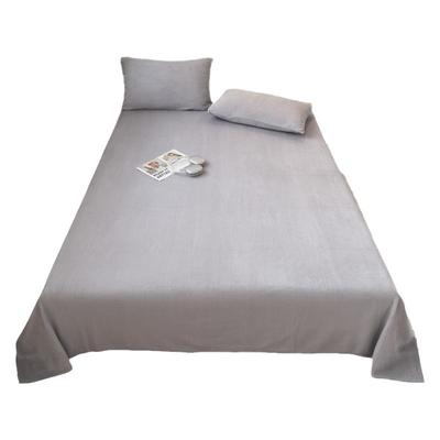 无印良品冬款加厚牛奶绒床单单件