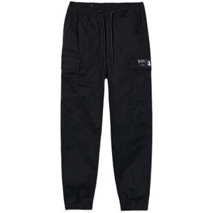 ABLE JEANS女士松紧腰休闲运动工装裤宽松束脚裤梭织长裤