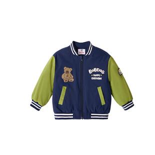 巴布豆儿童棉服男童夹棉棒球服女童外出棉衣2025新款宝宝冬衣外套