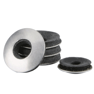 304不锈钢防水垫片金属橡胶EPDM复合垫片密封防滑垫圈法兰平垫