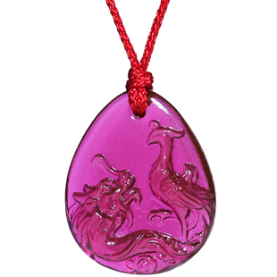 集雅轩宋韶光大师2026马年吉祥物生肖属鸡 龙凤和鸣 琉璃吊坠礼品