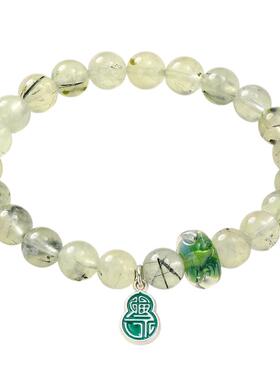 福录晶灵愈界系列-得心应手发丝葡萄石琉璃手串08-53