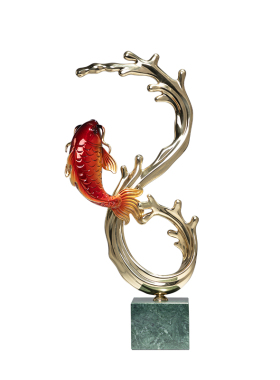 办公室招财鲤鱼摆件家居装饰品