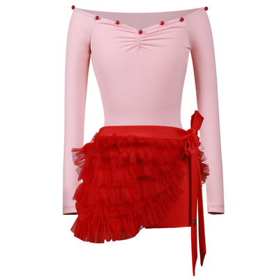 Dancebaby拉丁舞舞蹈上衣女款新款高级版舞衣体服新跳舞衣服D101