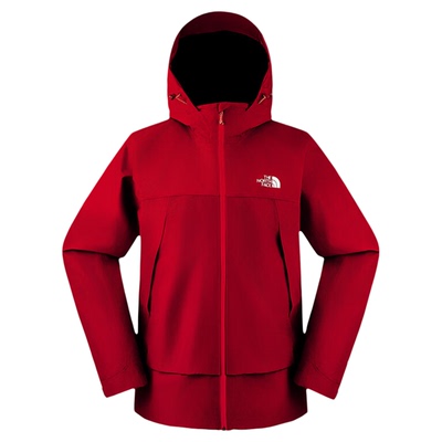 北面新年款红色冲锋衣