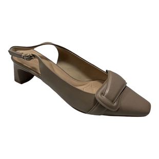 正品撤柜natursun娜冉真皮女鞋中粗跟浅口小方头淑女优雅女单鞋