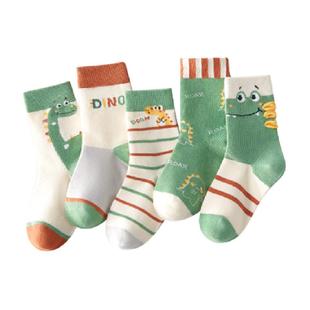 爱贝迪拉儿童袜子男童春秋纯棉宝宝防滑中筒袜男孩全棉秋冬季男宝