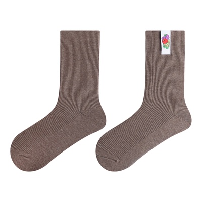 鲜果布衣秋冬羊毛保暖透气中筒袜