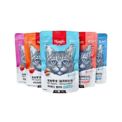 wanpy顽皮猫零食猫咪鲜封包成幼猫咪营养罐头增肥补水湿粮包条