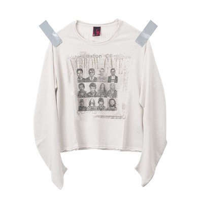 noE*微透雪花棉弯刀袖长袖