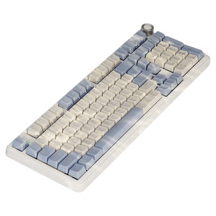 前行者MT98蓝白无线机械键盘鼠标女生无线三模电竞游戏办公青红轴