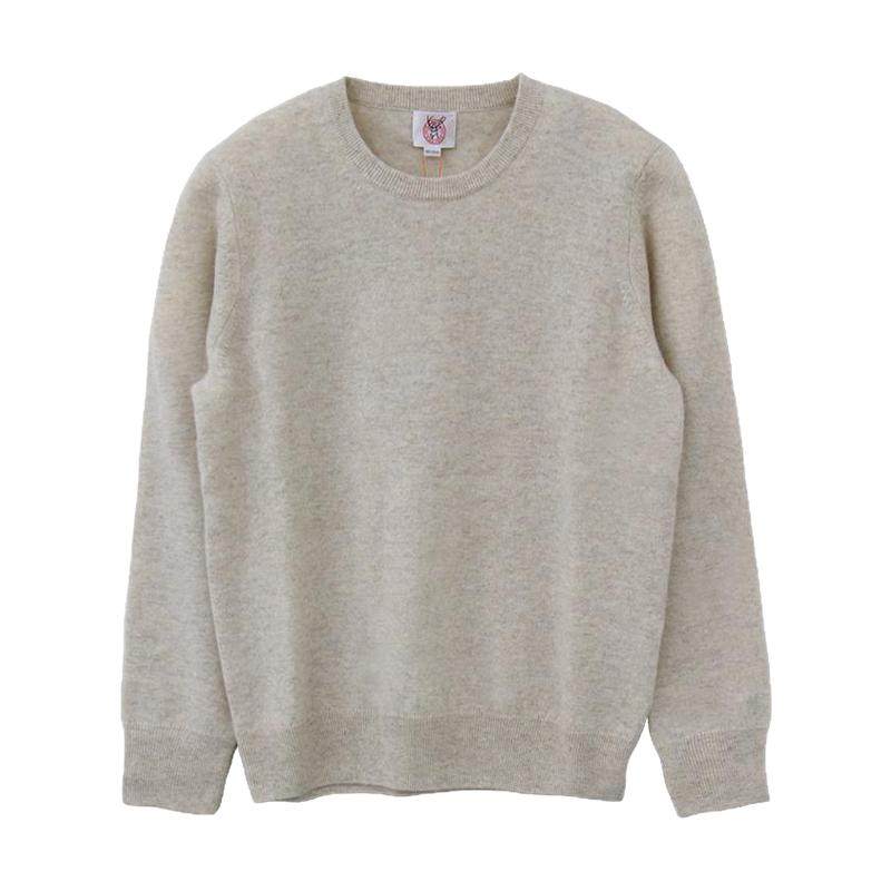 鹿王100%羊绒衫女士圆领平针保暖纯色简约套头打底衫秋冬季新款