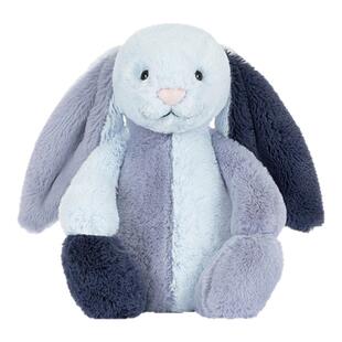 英国Jellycat派得溪邦尼兔毛绒玩偶玩具蓝色拼布兔子生日礼物