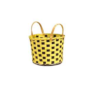 环保创意草藤编田园毛巾筐水果储物篮化妆品提手筐木片筐收纳编织