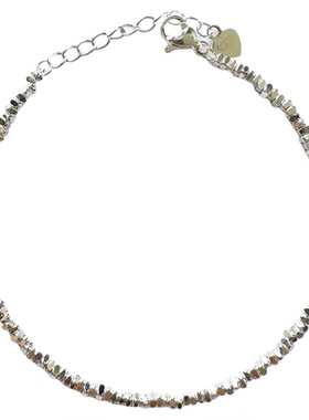 银手链s925银女士2025新款流行碎银手链小众铃铛脚链超好看银手链