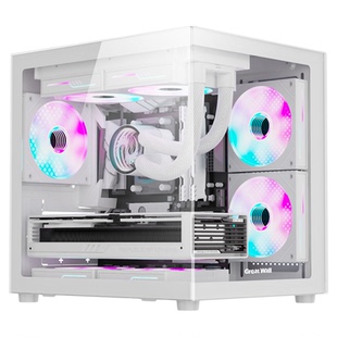 长城视界S5 MINI海景房机箱240水冷MATX紧凑小型台式机电脑小机箱