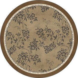 范居态度枝影皮革圆桌桌垫法式防水防烫防油免洗垫子高级感圆形垫