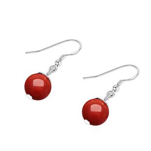 925纯银朱砂耳钩女轻奢高级感耳钉复古风耳坠紫金砂耳环气质耳饰