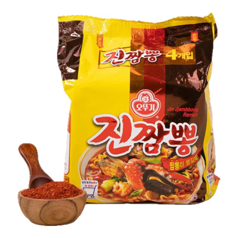 韩国直邮不倒翁海鲜汤面130g*4袋入超好吃