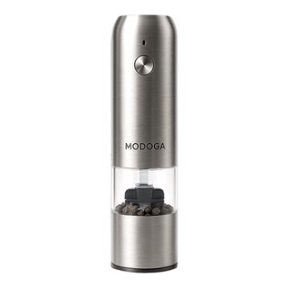 modoga电动黑胡椒海盐研磨器调料罐亚麻厨房家用自动不锈钢调料瓶