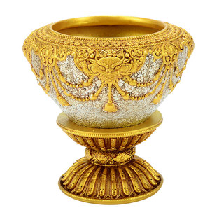 藏村八吉祥树脂雕花钵盂释迦摩尼手托钵佛钵僧人钵牟尼碗