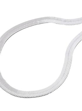 古罗珠宝s925银纯银刀片链女士