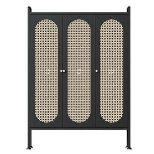 三梦钢制藤编鞋柜家用门口入户多层鞋柜收纳柜一体靠墙玄关柜金属