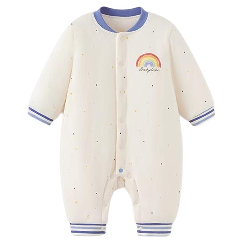 【清仓】babylove【绵绵彩虹】婴儿连体衣恒温夹棉宝宝保暖哈衣