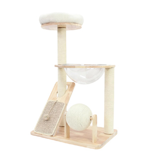 实木猫爬架家用小户型不占地猫抓板猫窝一体多层太空舱耐磨不掉屑