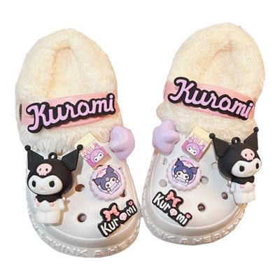 可爱儿童秋冬卡通时尚洞洞鞋防滑