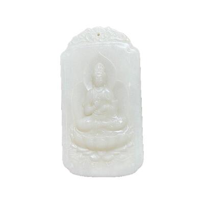 观音挂件和田玉罗甸玉吊坠