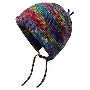 春秋季毛线帽子女韩版撞色拼接显脸小针织帽绑带保暖护耳包头帽潮