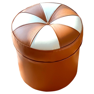 圆形沙发凳家用换鞋凳客厅茶几凳圆凳方凳皮墩子服装店试鞋脚凳