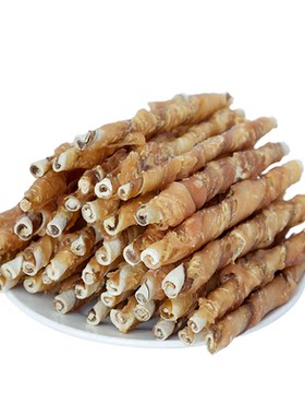 狗狗零食磨牙棒鸭肉缠牛皮洁齿磨牙小训犬奖励宠物咬胶中型犬大狗