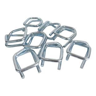 聚酯纤维带打包扣蝴蝶回型钢丝扣柔性捆绑带防滑磷化卡扣镀锌锁扣