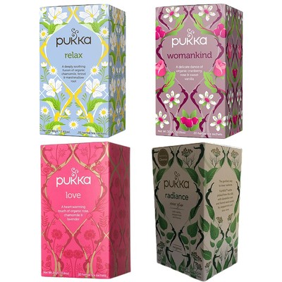 无咖啡因英国Pukka蒲卡花草茶
