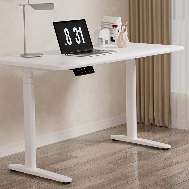 椭圆款电动升降桌腿现货学习书桌桌竞写字办公家用电脑桌工作台电