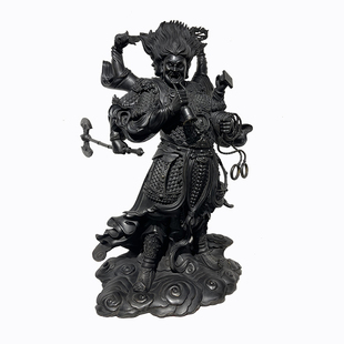 全铜天蓬元帅神像北极四圣都统大元帅天神家用供奉玄关装饰摆件