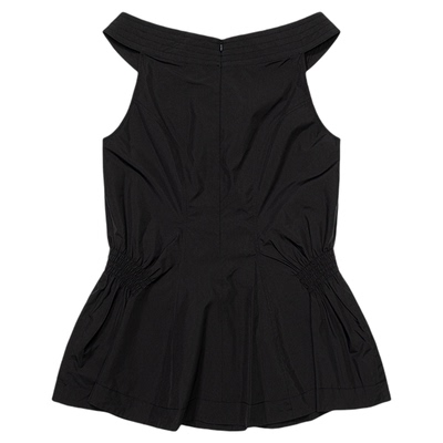 简约日常气质一字领褶皱上衣