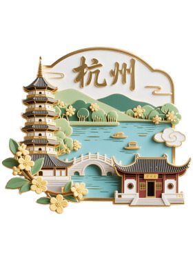 杭州3D立体金属强磁冰箱贴景区