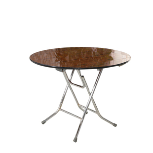 圆形简易折叠餐桌正方形桌便携可吃饭桌大圆桌小户型家用折叠饭桌