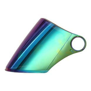 头盔镜片电动摩托车哈雷防紫外线晒耐磨摔大孔通用卡扣挡风镜面罩