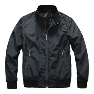 美国飞行员夹克外套男士潮流春秋装薄款立领防风黑色百搭休闲夹克