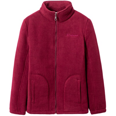 妈妈秋冬外套奶奶抓绒老人卫衣